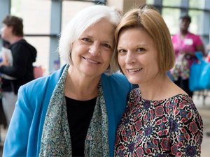 Madeline Harris, left, and Kristen Noles - mother and daughter fighting breast cancer together