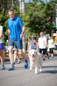 Participants walking in the Lace Up For a Cure