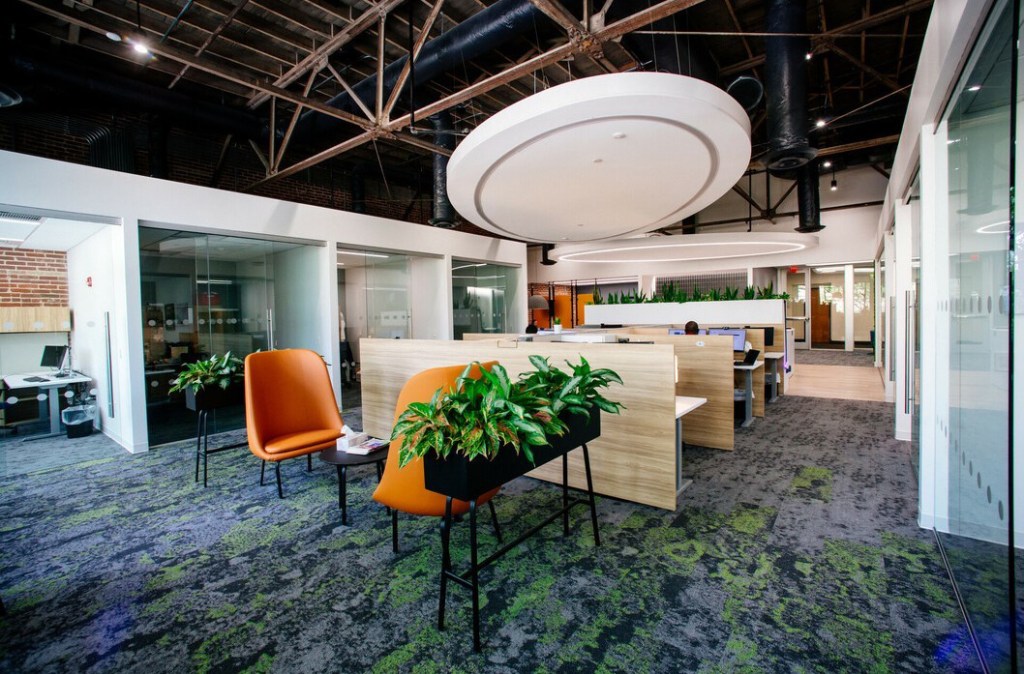 Office, conference and break areas cover around 4,000 square feet.