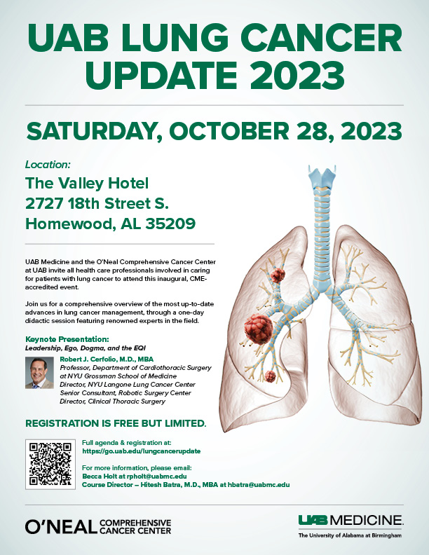 UAB Lung Cancer Update 2023 event information