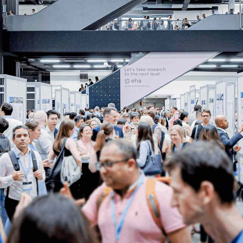 A crowd gathered at the 2025 EHA conference.